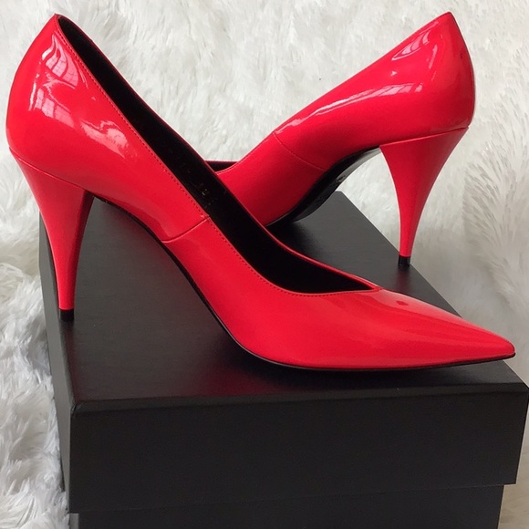 SAINT LAURENT FUSCIA PUMPS. - Picture 7 of 11